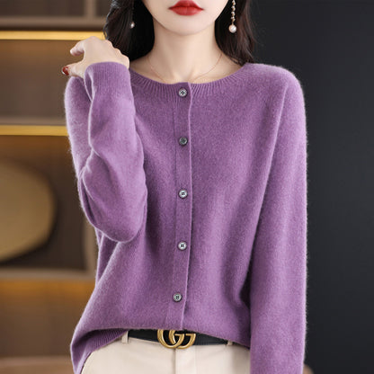 Osmanthus needle wool sweater women's knitted cardigan