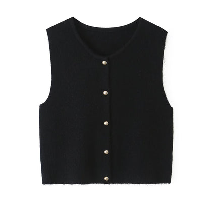 knitted sweater women's vest