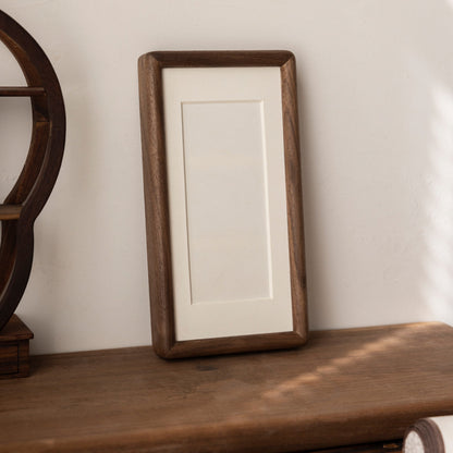 Solid Wood Desk Photo Frame - Black Walnut & Teak Finish