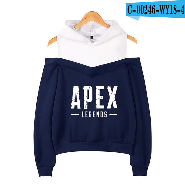 Apex Legends Print Hoodies Sweatshirts Women Sleeve Off-Shoulder Exclusive