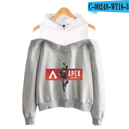 Apex Legends Print Hoodies Sweatshirts Women Sleeve Off-Shoulder Exclusive