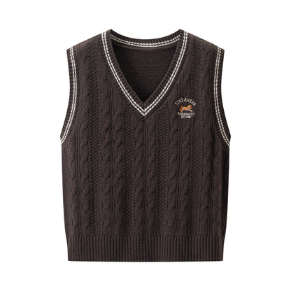 Women's Casual Fur-Collar Sweater Vest