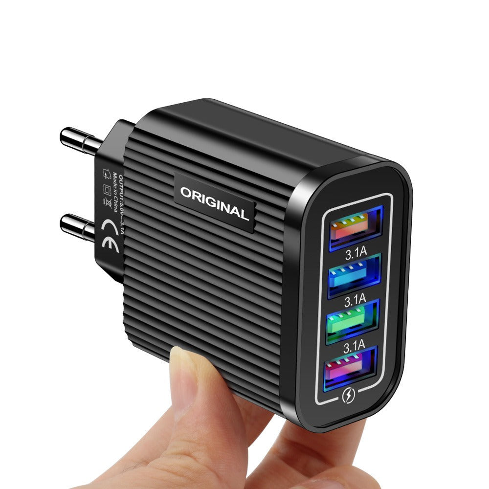 Luminous 4 USB mobile phone charging head