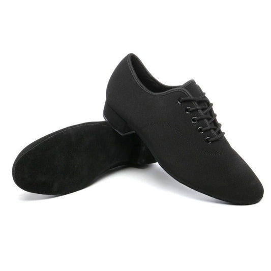 Chaussures de danse moderne en tissu Oxford, chaussures de danse d'amitié d'extérieur pour professeurs, chaussures de danse carrée à talons hauts