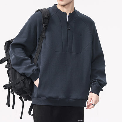 Heavyweight Half Zip Crewneck Sweatshirt Loos