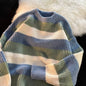 Men's Color Block Crew Neck Sweater