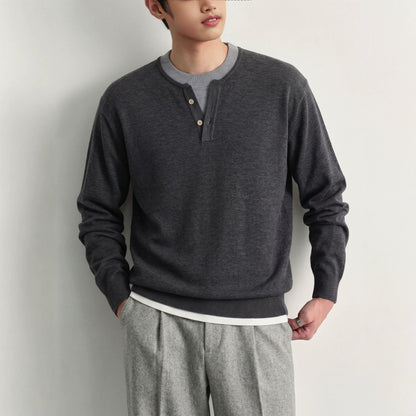 Color blocking long sleeved loose sweater