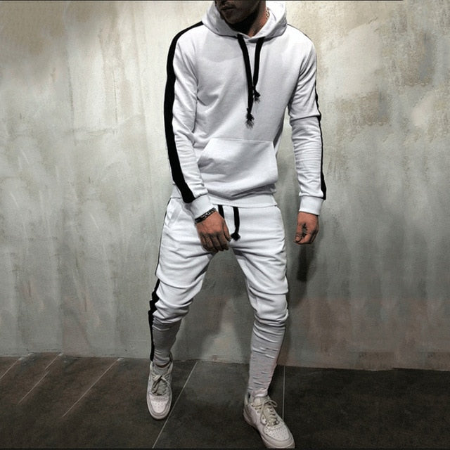 Men Tracksuit Hooded Sweatshirt set