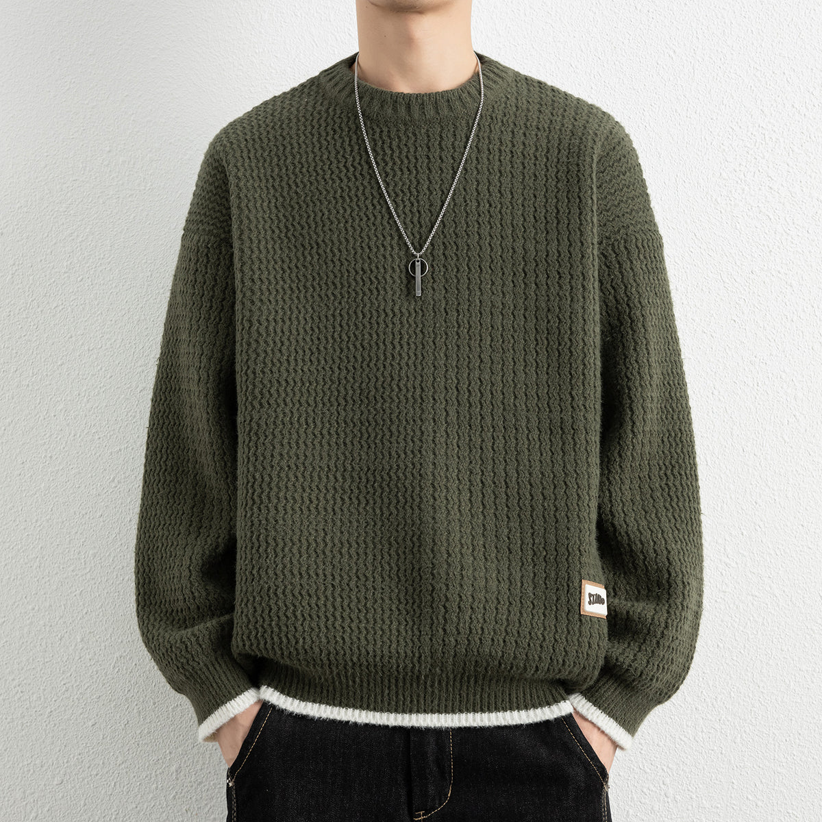Men's Designer Style Thickened Loose Soft Knit Sweater
