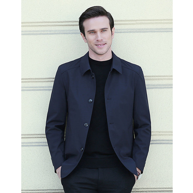 Men's Mid Length Single-breasted jacket