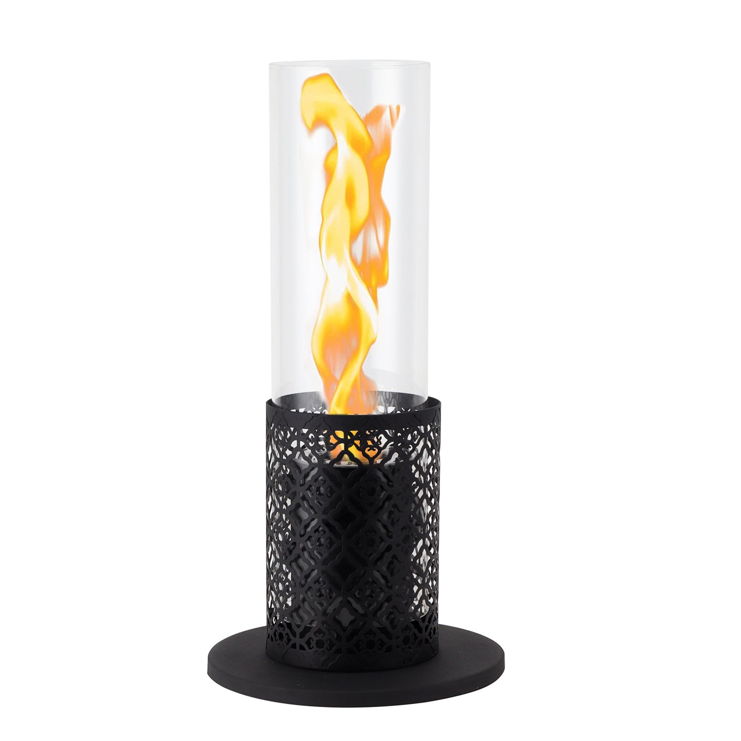 Cheminée circulaire petite torche enfichable flamme ouragan longue mèche lampe à alcool