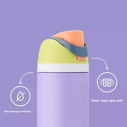 Insulated Stainless Steel Water Bottle (24OZ/32OZ), with straw, BPA-Free, great for sports and travel.