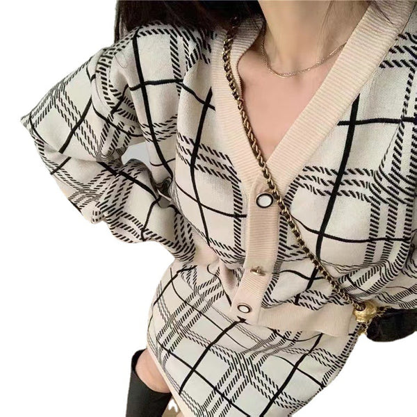 Body Skirt Knitted Two Piece Set for Women