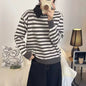 Striped collar sweater