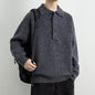 Men's  Lapel Collar Loose Knit Sweater