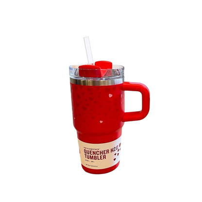 Valentine's Day - themed 5D - patterned love - heart thermos cup with cold - keeping function, made of 304 stainless steel