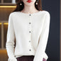 Osmanthus needle wool sweater women's knitted cardigan