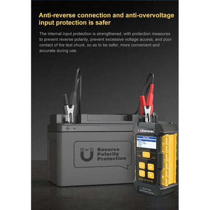 Testeur / Chargeur / Réparateur de batterie de voiture 3 en 1 KONNWEI KW510, prise en charge de 8 langues (prise UE)