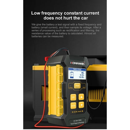 Testeur / Chargeur / Réparateur de batterie de voiture 3 en 1 KONNWEI KW510, prise en charge de 8 langues (prise UE)