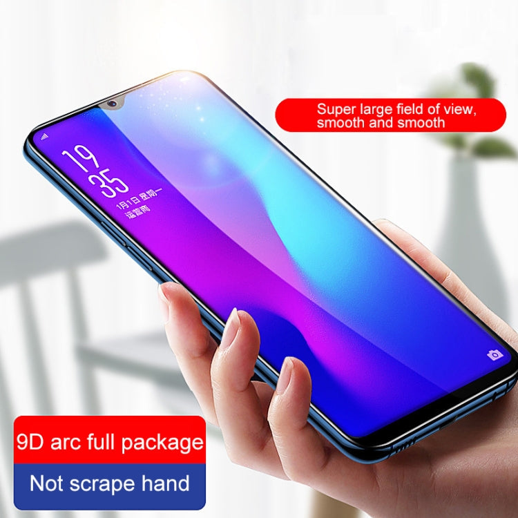 For OPPO A53s 25 PCS 9D Full Glue Full Screen Tempered Glass Film