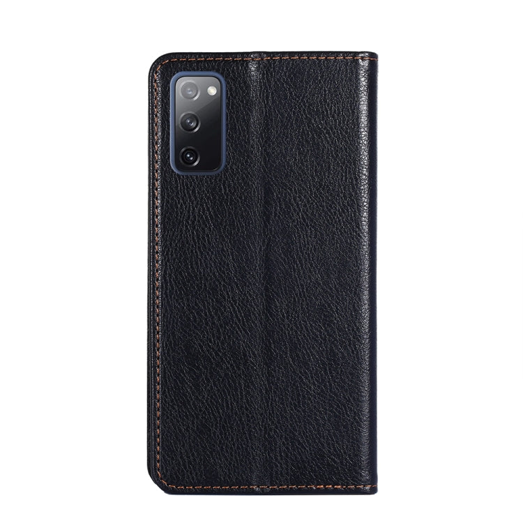 For Samsung Galaxy S20 FE PU + TPU Gloss Oil Solid Color Magnetic Horizontal Flip Leather Case with Holder & Card Slot & Wallet(Black)