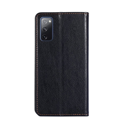 For Samsung Galaxy S20 FE PU + TPU Gloss Oil Solid Color Magnetic Horizontal Flip Leather Case with Holder & Card Slot & Wallet(Black)