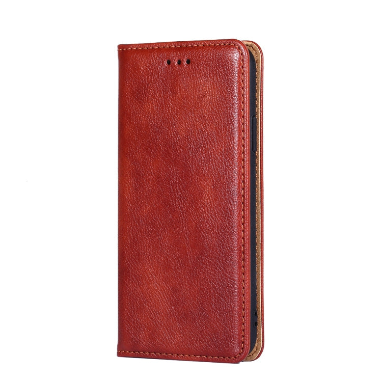 For Samsung Galaxy S20 FE PU + TPU Gloss Oil Solid Color Magnetic Horizontal Flip Leather Case with Holder & Card Slot & Wallet(Brown)