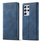For Samsung Galaxy S21 Ultra 5G LC.IMEEKE Strong Magnetism Ultra-thin Horizontal Flip Matte TPU + PU Leather Case with Holder & Card Slots & Wallet(Blue)