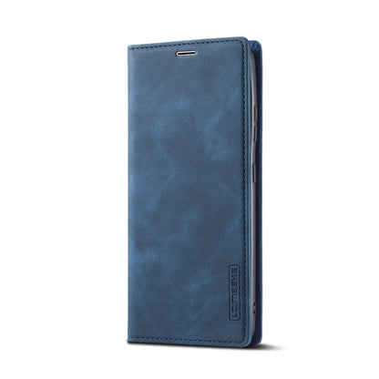 For Samsung Galaxy S21 Ultra 5G LC.IMEEKE Strong Magnetism Ultra-thin Horizontal Flip Matte TPU + PU Leather Case with Holder & Card Slots & Wallet(Blue)
