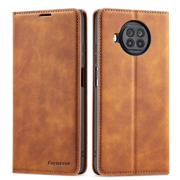 For Xiaomi Mi 10T Lite Forwenw Dream Series Oil Edge Strong Magnetism Horizontal Flip Leather Case with Holder & Card Slots & Wallet & Photo Frame(Brown)
