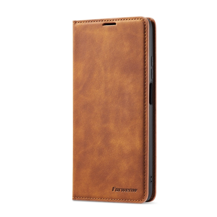 For Xiaomi Mi 10T Lite Forwenw Dream Series Oil Edge Strong Magnetism Horizontal Flip Leather Case with Holder & Card Slots & Wallet & Photo Frame(Brown)