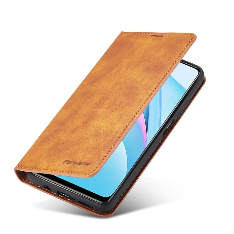 For Xiaomi Mi 10T Lite Forwenw Dream Series Oil Edge Strong Magnetism Horizontal Flip Leather Case with Holder & Card Slots & Wallet & Photo Frame(Brown)