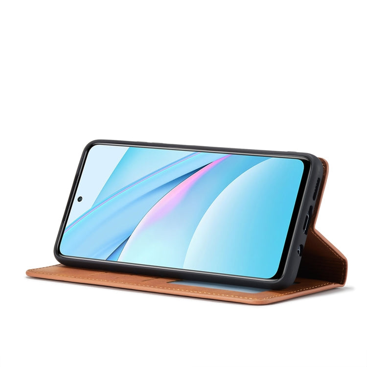 For Xiaomi Mi 10T Lite Forwenw Dream Series Oil Edge Strong Magnetism Horizontal Flip Leather Case with Holder & Card Slots & Wallet & Photo Frame(Brown)