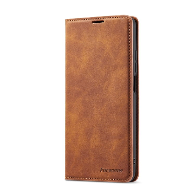 For Xiaomi Mi 10T Pro Forwenw Dream Series Oil Edge Strong Magnetism Horizontal Flip Leather Case with Holder & Card Slots & Wallet & Photo Frame(Brown)