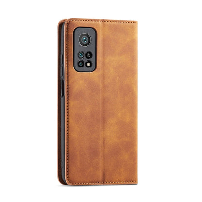 For Xiaomi Mi 10T Pro Forwenw Dream Series Oil Edge Strong Magnetism Horizontal Flip Leather Case with Holder & Card Slots & Wallet & Photo Frame(Brown)