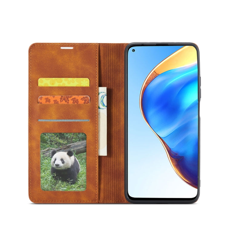 For Xiaomi Mi 10T Pro Forwenw Dream Series Oil Edge Strong Magnetism Horizontal Flip Leather Case with Holder & Card Slots & Wallet & Photo Frame(Brown)