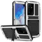 For Samsung Galaxy S21 Ultra 5G R-JUST Shockproof Waterproof Dust-proof Metal + Silicone Protective Case with Holder(Silver)