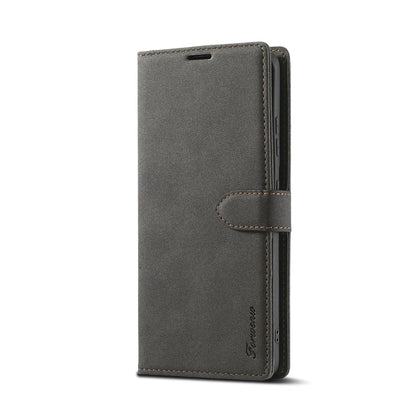 For Samsung Galaxy S21 Ultra 5G Forwenw F1 Series Matte Strong Magnetism Horizontal Flip Leather Case with Holder & Card Slots & Wallet & Photo Frame(Black)