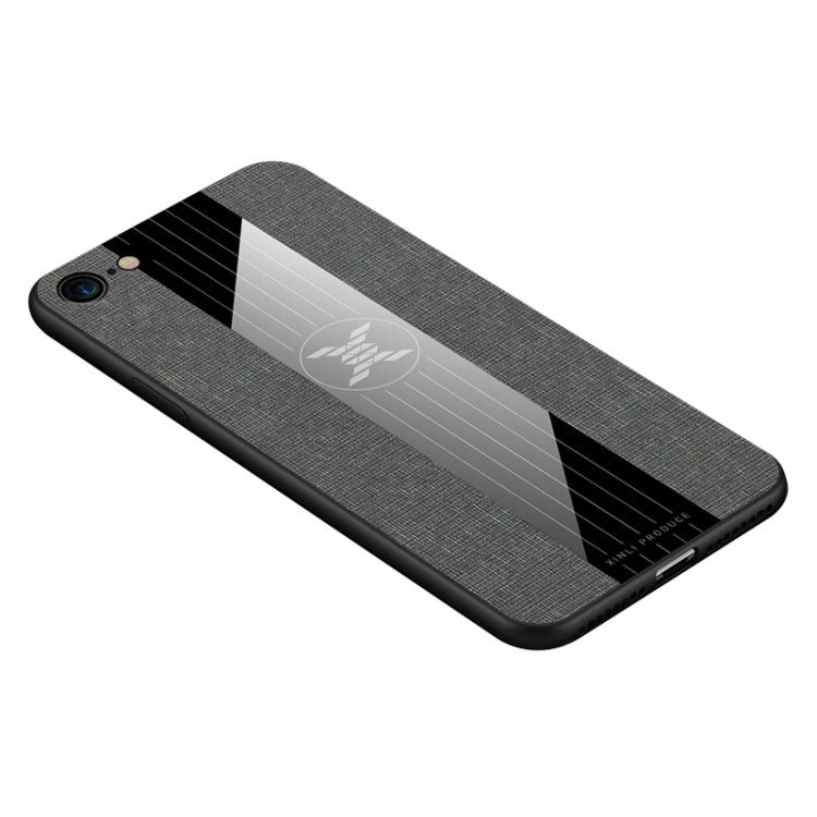 For iPhone SE 2022 / SE 2020 /  8 / 7 XINLI Stitching Cloth Texture Shockproof TPU Protective Case(Gray)