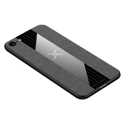 For iPhone SE 2022 / SE 2020 /  8 / 7 XINLI Stitching Cloth Texture Shockproof TPU Protective Case(Gray)