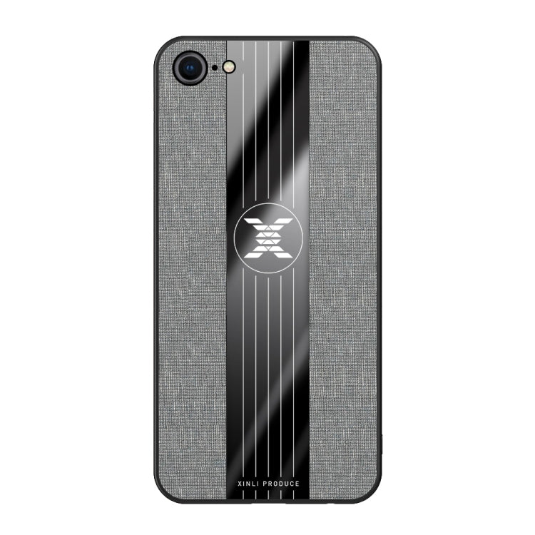 For iPhone SE 2022 / SE 2020 /  8 / 7 XINLI Stitching Cloth Texture Shockproof TPU Protective Case(Gray)