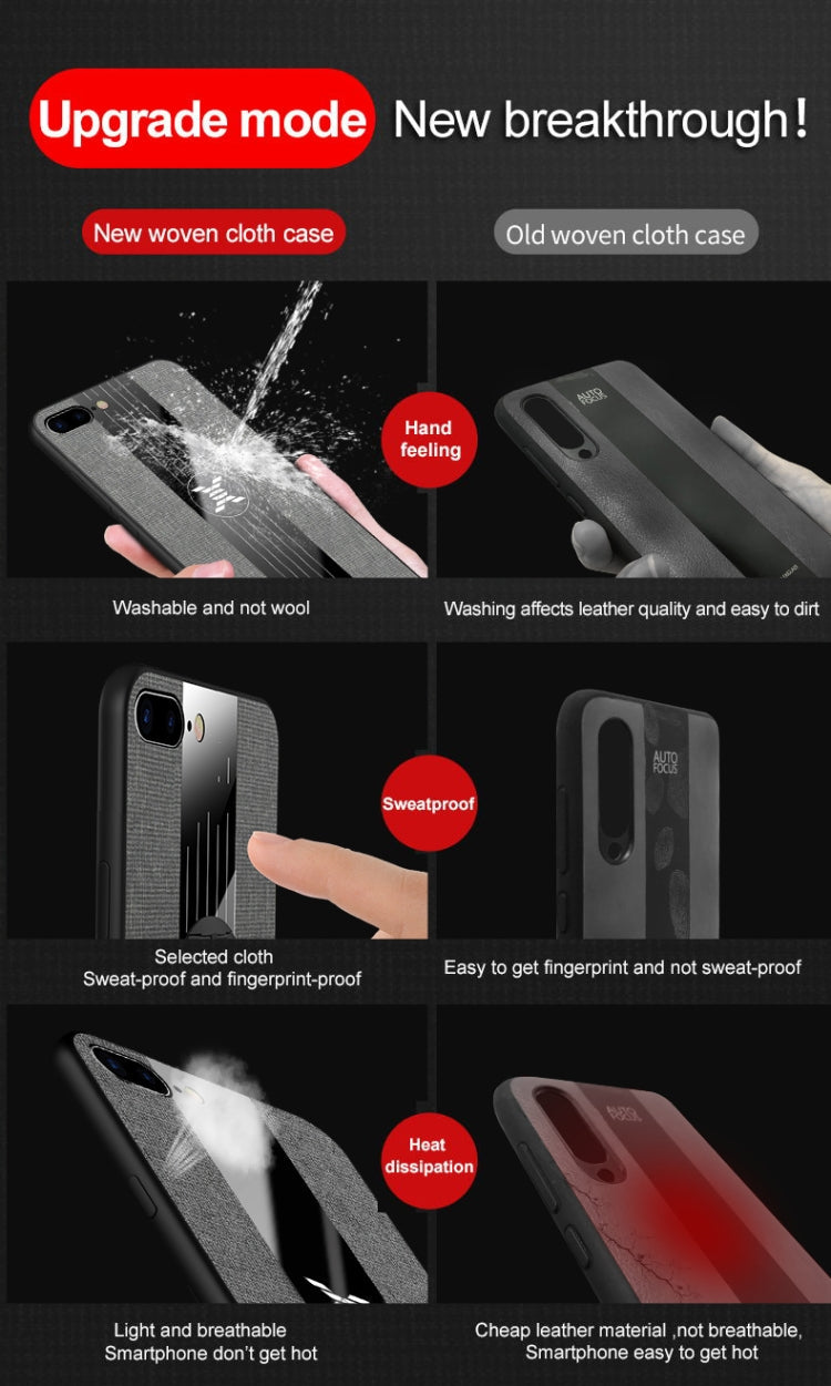 For iPhone SE 2022 / SE 2020 /  8 / 7 XINLI Stitching Cloth Texture Shockproof TPU Protective Case(Gray)