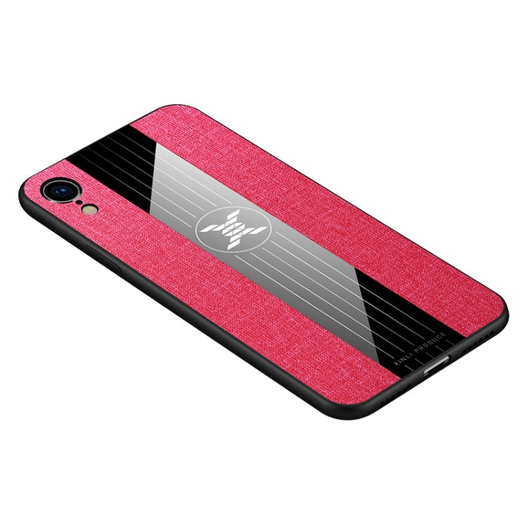 For iPhone XR XINLI Stitching Cloth Texture Shockproof TPU Protective Case(Red)