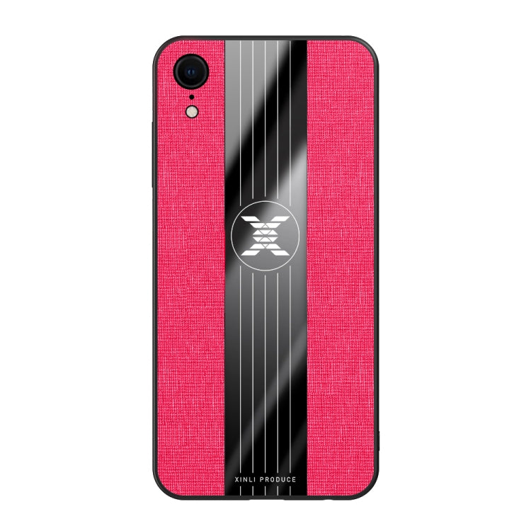 For iPhone XR XINLI Stitching Cloth Texture Shockproof TPU Protective Case(Red)
