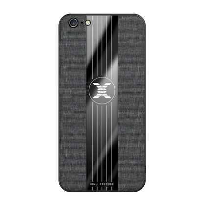 For iPhone 6 & 6s XINLI Stitching Cloth Texture Shockproof TPU Protective Case(Black)