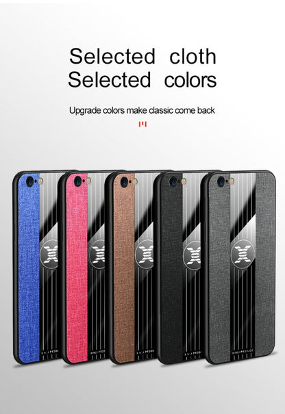 For iPhone 6 & 6s XINLI Stitching Cloth Texture Shockproof TPU Protective Case(Brown)