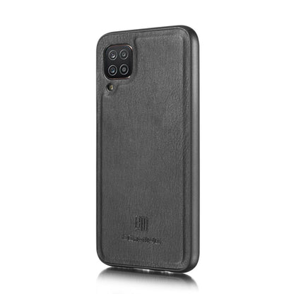 For Samsung Galaxy A12 DG.MING Crazy Horse Texture Flip Detachable Magnetic Leather Case with Holder & Card Slots & Wallet(Black)