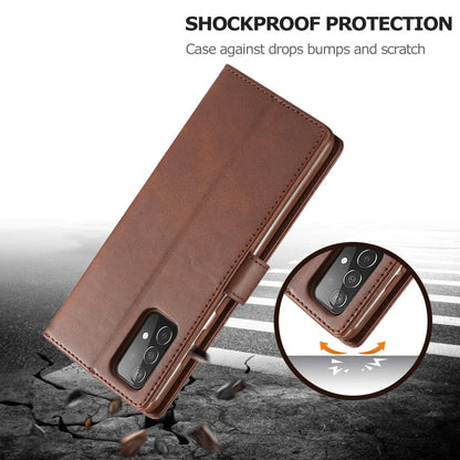 For Samsung Galaxy A52 5G / 4G LC.IMEEKE Calf Texture Horizontal Flip Leather Case with Holder & Card Slots & Wallet(Brown)
