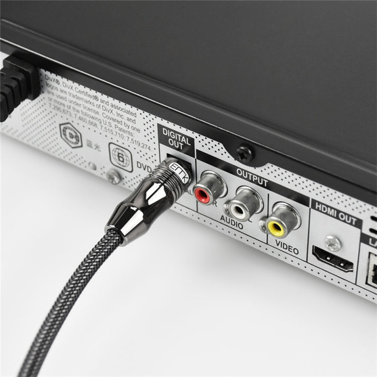 EMK OD6.0mm 3.5mm Digital Sound Toslink to Mini Toslink Digital Optical Audio Cable, Length:3m