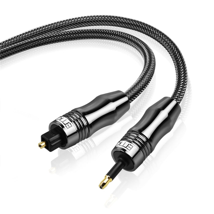EMK OD6.0mm 3.5mm Digital Sound Toslink to Mini Toslink Digital Optical Audio Cable, Length:5m